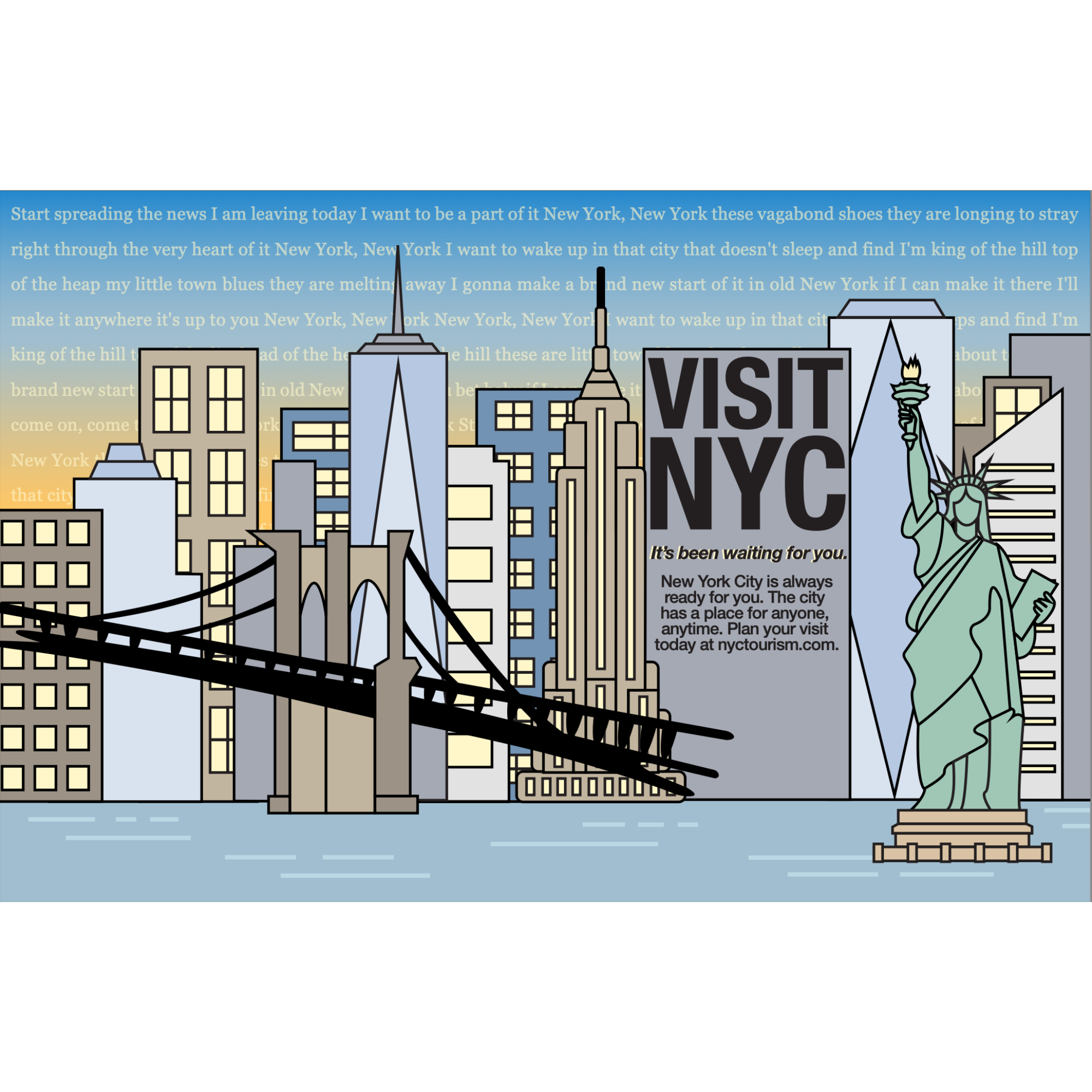 My graphic design New York City poster.