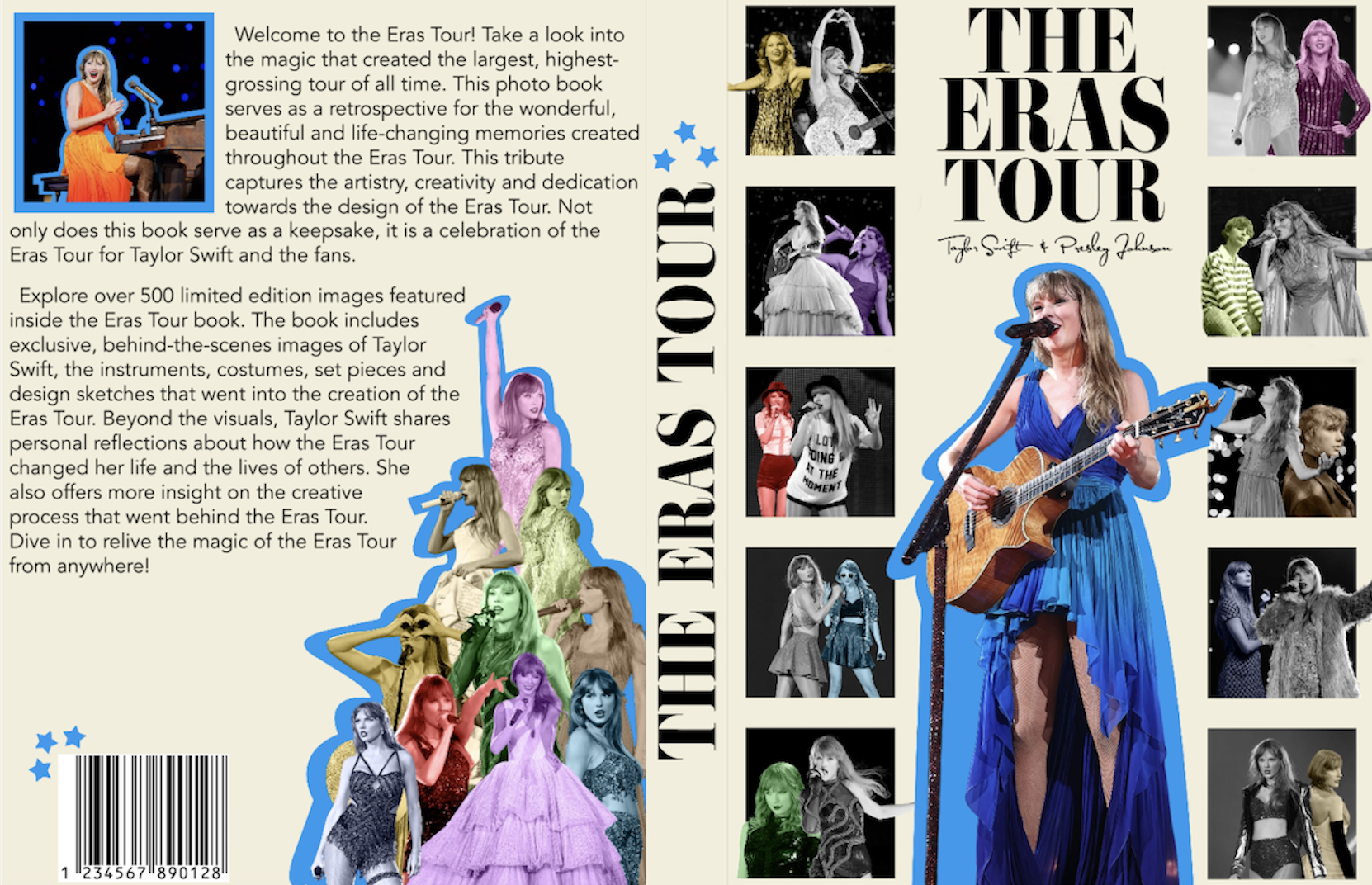 Eras Tour book cover graphic.