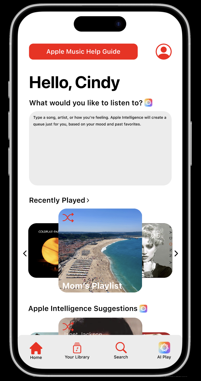 Figma redesigned Apple Music app.
