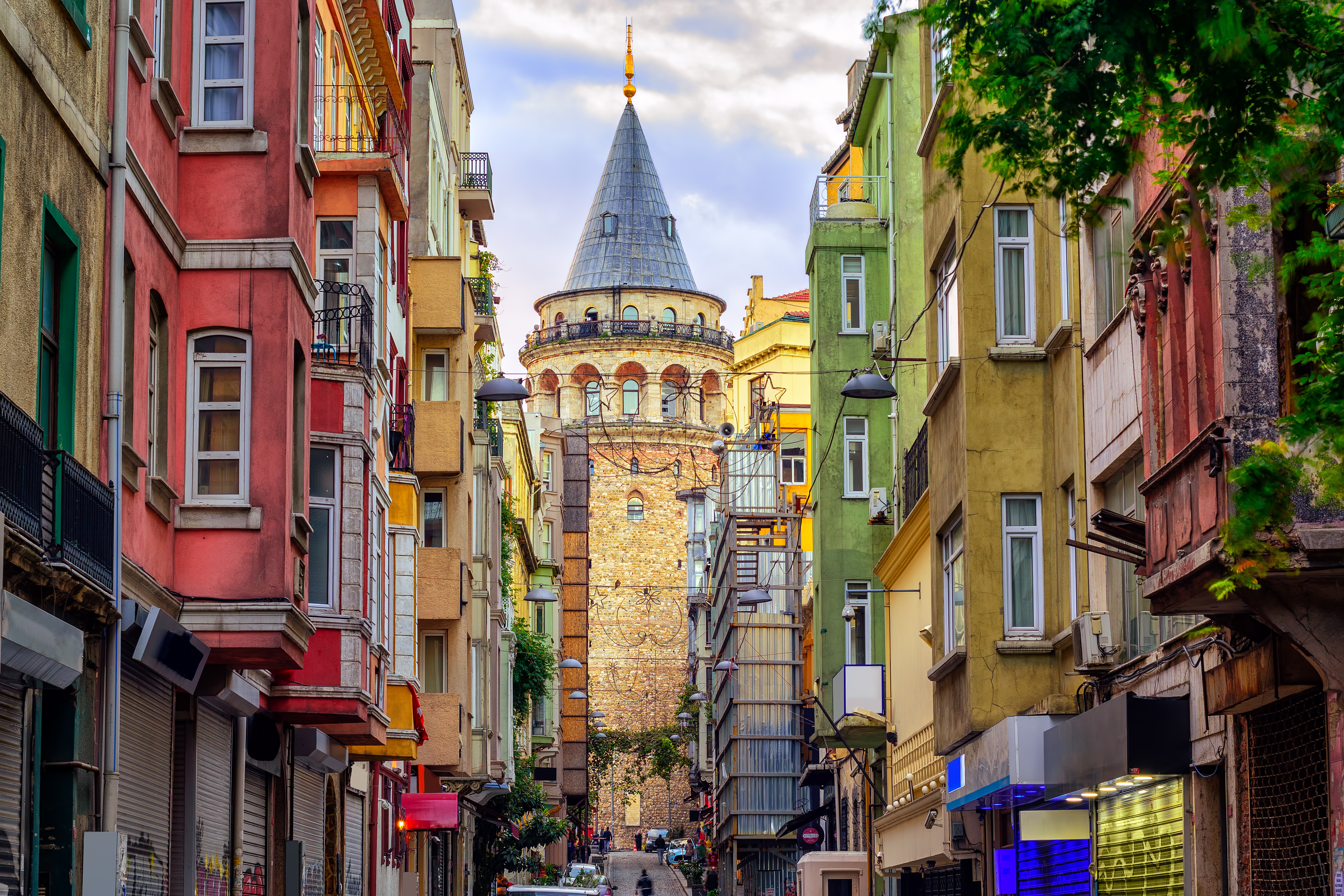 The Galata Tower in Istanbul.